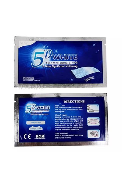 5D WHITE شرائط تبييض الأسنان شرائط تبييض الأسنان 5D (4 قطع)
