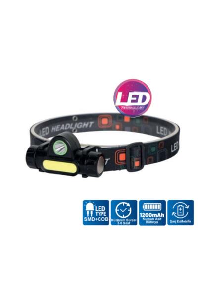 Klaus Kafa Fener Lambası Ledli Şarjlı 50+80 Lümen 5 Ssat