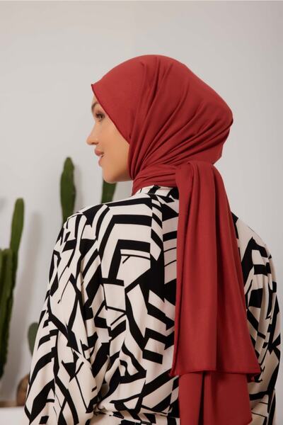 Gülsoy شال نسائي حجاب قطن ممشط فراولة جبلية - 55