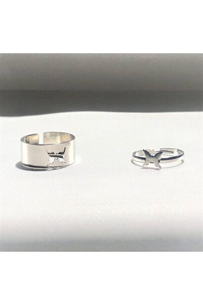 soiestore Arkadaşlık (çift) Yüzüğü Ayarlanabilir Bijuteri Yüzük