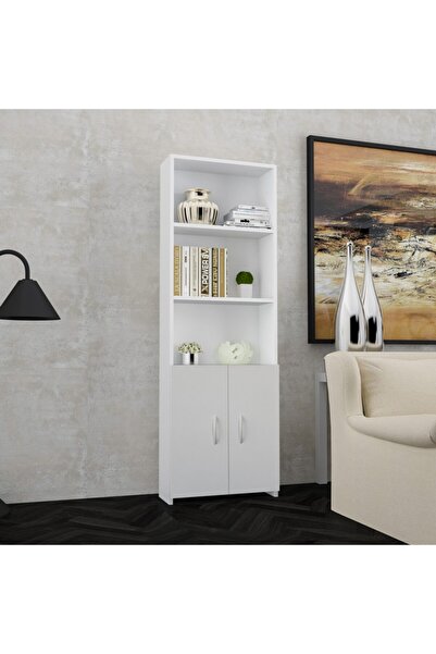 Genel Markalar PERA 5 Raflı Kapaklı Kitaplık, Kütüphane Ofis Dosya Evrak Kile...