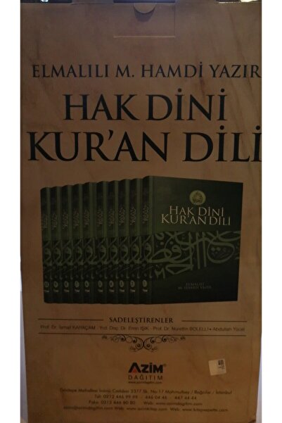 Azim Dağıtım Hak Dini Kuran Dili 10 Cilt Takım