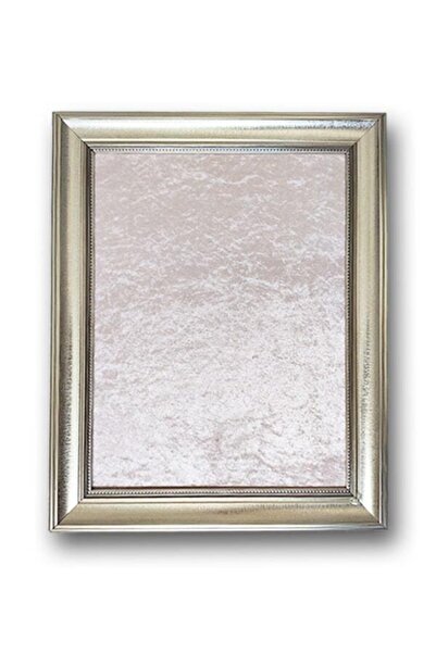 TUĞRA TABLO Çerçeve Li Filografi Tahtası 35*45cm Pudra Kumaş-gümüş Çerçeve