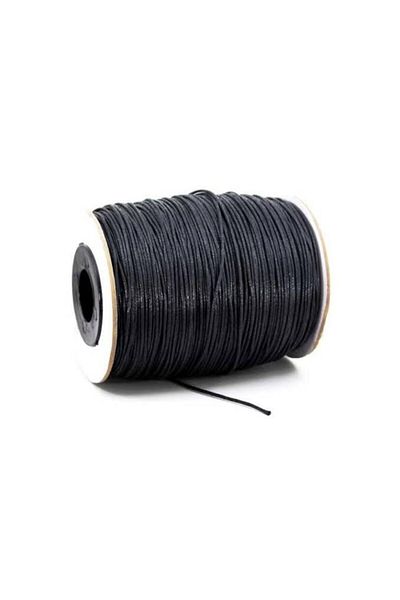 Kreatif Mağaza 20 Meters Black Leather Bracelet Jewelry String (1mm)