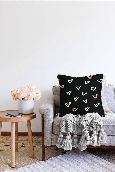 Realhomes Husă de pernă cu două fețe pentru Ziua Îndrăgostiților cu design special, imprimată digitală, modernă, Raschel