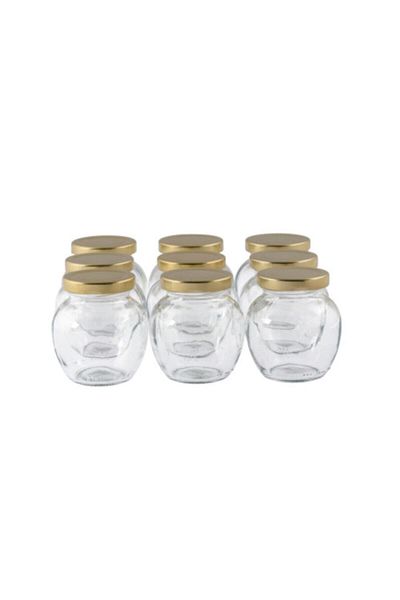 Sarkap 210 Cc Egg Glass Jar with 9 Lids
