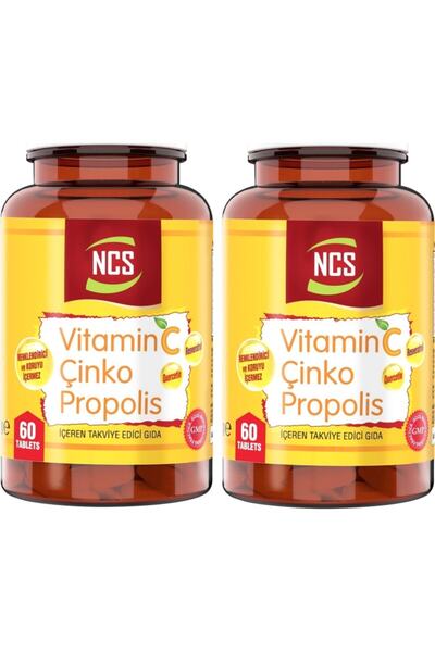 NCS Vitamin C Çinko Propolis 60 Tablet X 2 Adet Vitamin D