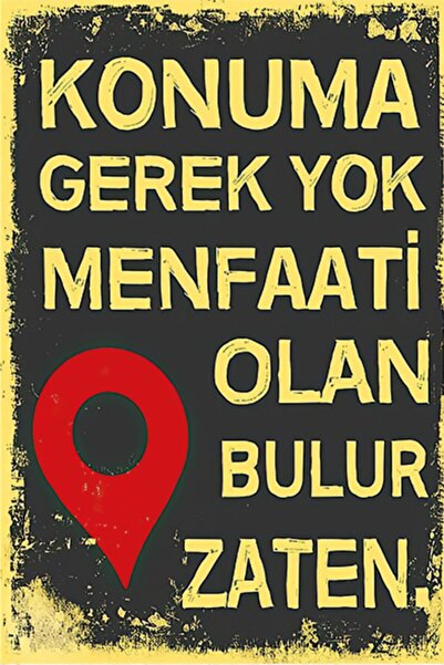 Hayal Poster Konum Retro Ahşap Poster