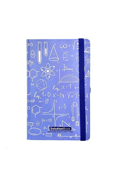 Gıpta Solution Book Medium Size Striped Notebook Navy Blue