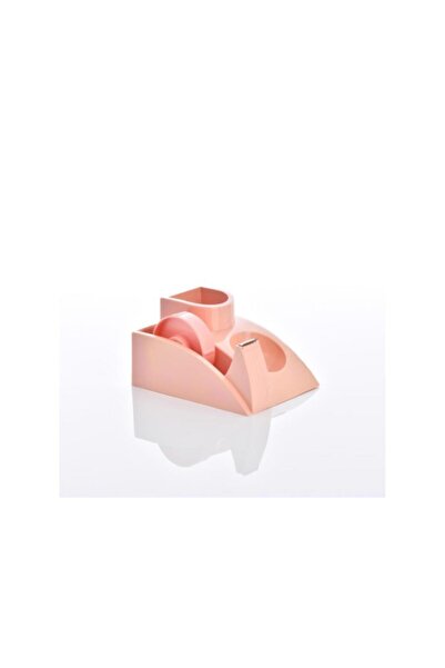 Ops طقم طاولة حامل أقلام مع آلة شريط بلاستيك باستيل بينك KLM 304