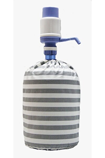 Çizgikare Gri Çizgili Damacana Kılıfı