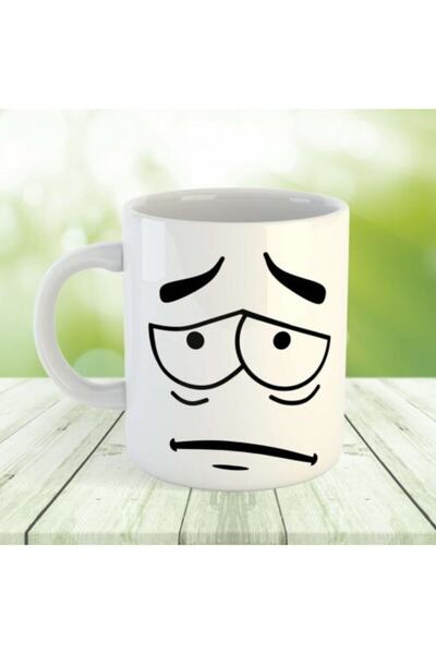 ZERYA كوب بورسلين - مع إيموجي حزين