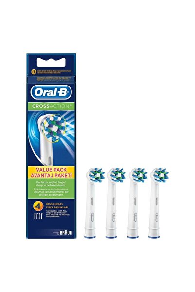 Oral-B Cross Action Elektrikli Diş Fırçası İçin Yedek Başlık 4'lü