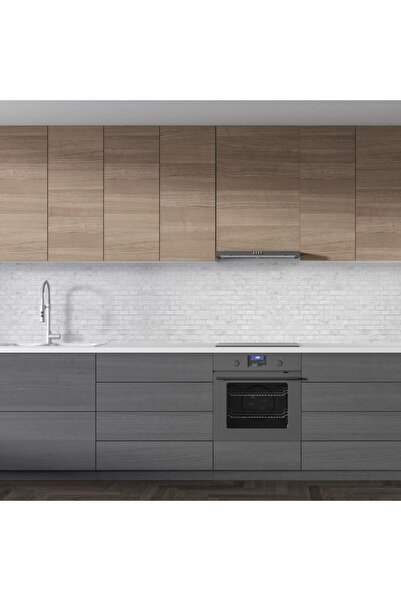 StickerArt Mutfak Tezgah Arası Folyo Fayans Kaplama Folyosu Beyaz Tuğla Desen...