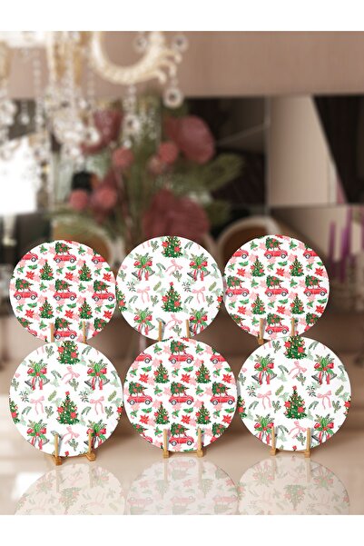 Realhomes 6'lı Yılbaşı Çam Ağacı Özel Tasarımlı Supla & Servis Altlığı