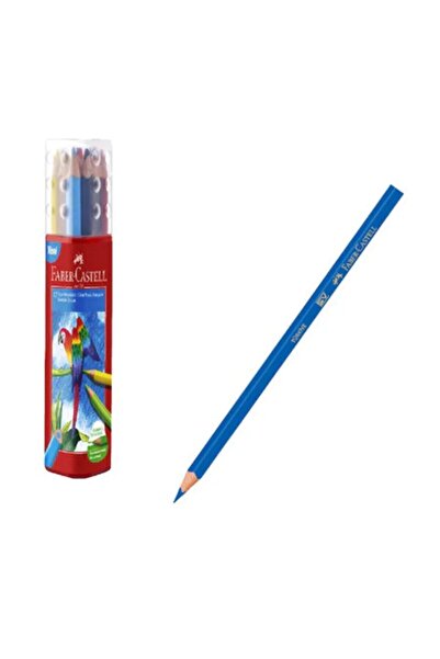 Faber Castell 12 لونًا من أقلام التلوين الجافة المثلثة ذات الحجم الكامل