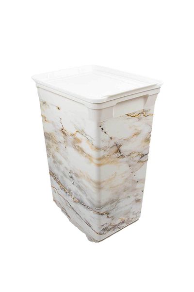 QUTU Πλαστικός κάδος απορριμμάτων Trashbin Marble 40 L