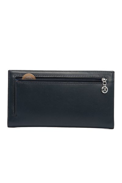 Tergan Navy Blue Leather Women's Wallet 05793m80