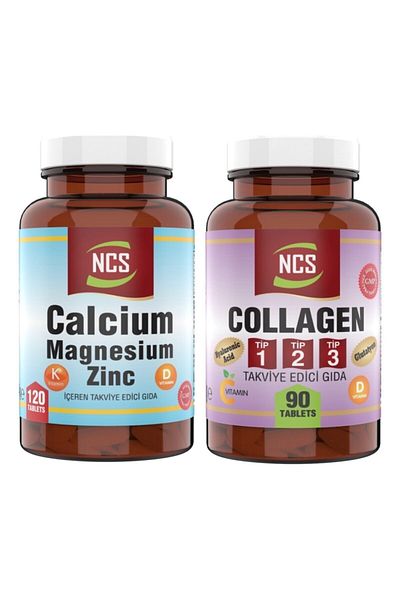 NCS Collagen Glutathione Type 1-2-3 (colagen) 90 Tablets Calcium Magnesium Zinc 120 Tablets