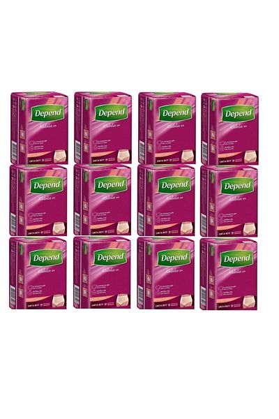 Depend Women's Absorbent Panties Diaper Medium Size Medium Size 120 Pieces
