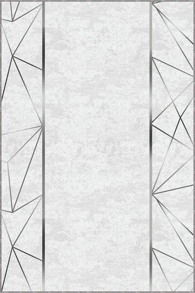 ALgorand Home Ασημένιο Αντιολισθητικό Διάδρομο Κοπής Βάσης - Με Διακοσμητικές άκρες