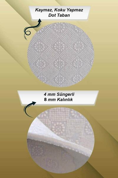 ALgorand Home Ασημένιο Αντιολισθητικό Διάδρομο Κοπής Βάσης - Με Διακοσμητικές άκρες