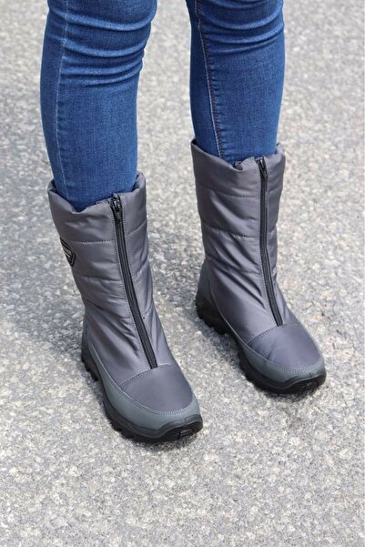 Scooter Kadın Gri Tekstil Su Geçirmez Kar Botu Z5547tg