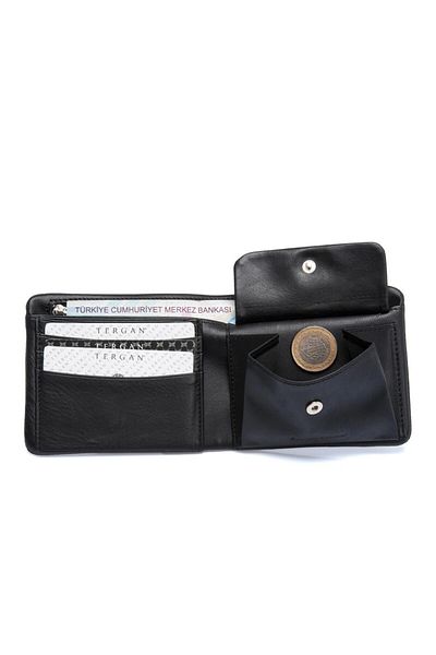 Tergan Genuine Leather Men's Black Wallet S1ce00001361