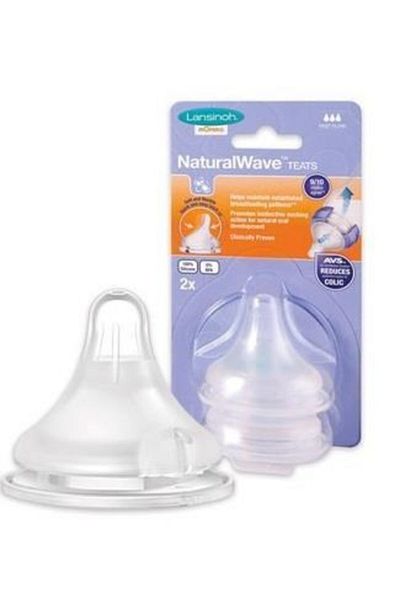 Lansinoh Işbaşıonl Isb01 - Slow Flow Baby Bottle Nipple, 2-Pack (Work) Lansinoh Natural Wave