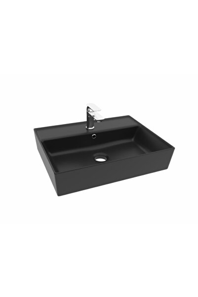 ALVİT Archıtect 45*60 Cm Tezgah Üstü Lavabo Mat Siyah