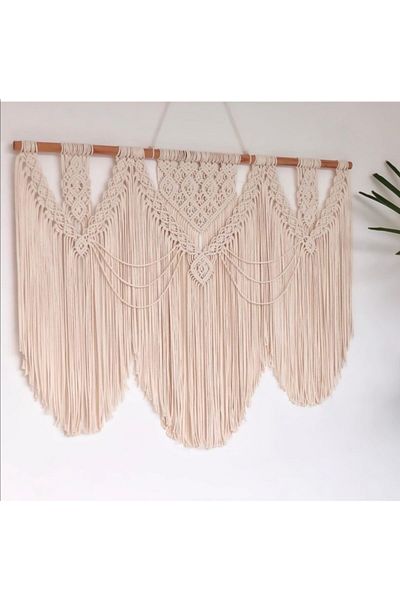 Foksan Deri Στολίδι τοίχου Macrame Κατασκευάζεται σε προσαρμοσμένο μέγεθος