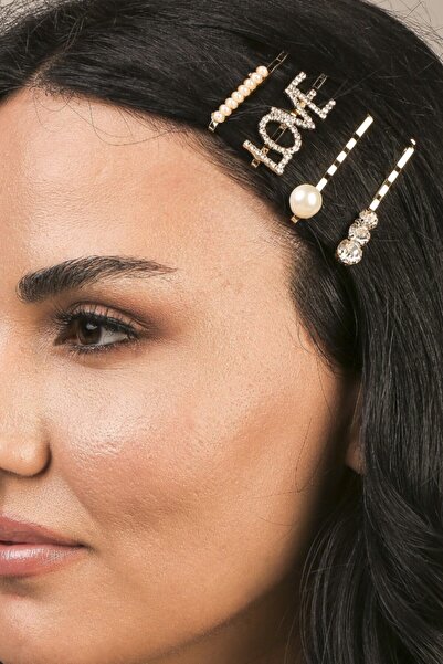 Çılgıntrend Σετ αγκράφες με θέμα την αγάπη με πέτρες και πέρλες