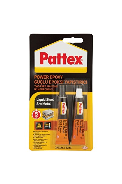Pattex Rapid Metal Pow Epoxy Likuid Steel 2x11 Ml Güçlü Epoksi Yapıştırıcı Se...