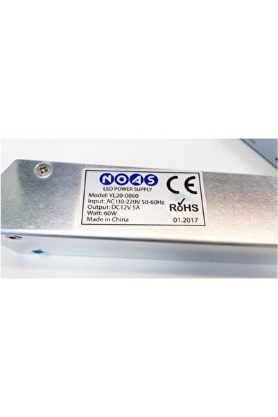 Elektronikport 12v 5a 60w Metal Kasa Güç Kaynağı A+ Kalite Güvenlik Kamerası Cctv Led Aydınlatma Adaptörü