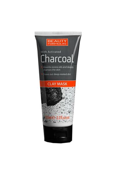 BEAUTY FORMULAS Charcoal Clay Aktif Kömürlü Kil Maskesi 100 ml
