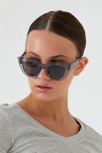 Nilu Moda Thick Rimmed Design Cat Eye Gray Women's Sunglasses