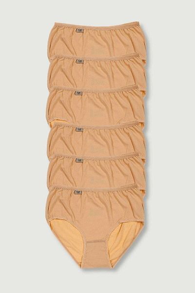 Tutku Women's Skin Lycra Bato Panties 6 Pack