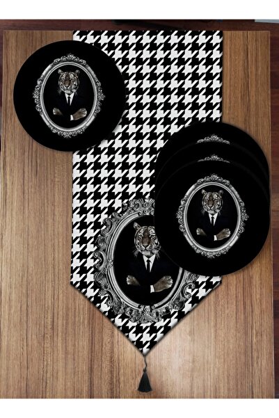 yok yok evim eve dair her şey Kaplan Desenli 6'lı Supla Ve Runner Set