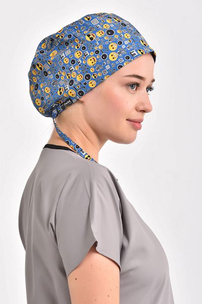 Owlet Medikal Blue Surgical Bonnet with Music Pattern