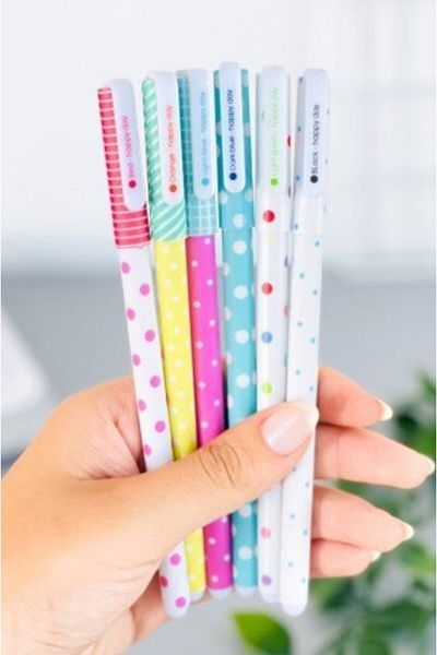EFBUTİK Set of 6 Ballpoint Pens - Dots