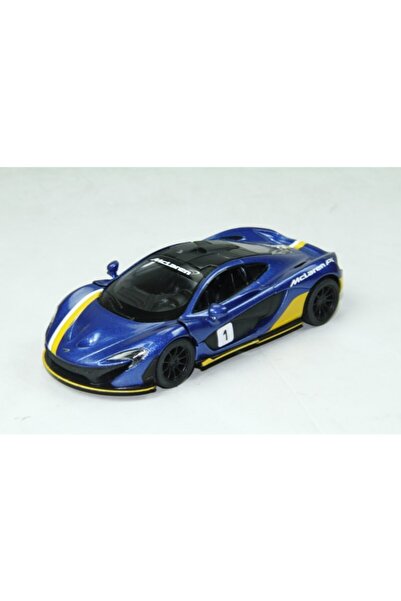 Kinsmart Mclaren P1 Modifiyeli Çek Bırak Model Metal Araba 1:32 Ölçek Mavi Renk
