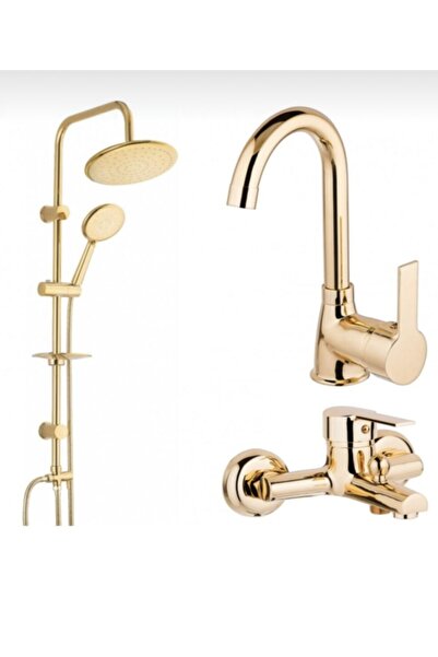 Genel Markalar Gold Banyo Seti - Duş Robotu, Banyo Bataryası, Lavabo Bataryası