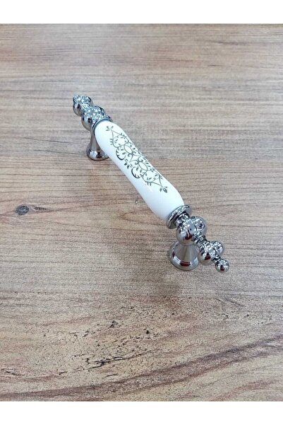 ARON 1670-10-243 Pltn Krom Rustik Porselen Kulp Mobilya Vestiyer Çekmece Dola...