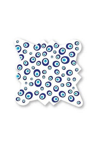 Genel Markalar Nazar Boncuklu Lokum Kutusu 50 Li Parti Doğum Günü Yeni Doğan Odası Dağıtmalık Lokumluk Karton Kutu