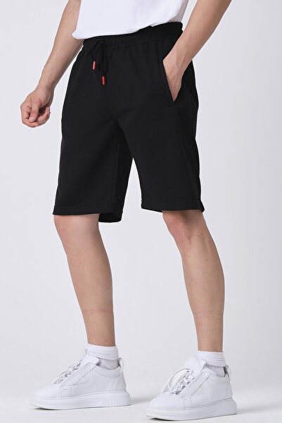 Giymoda Ανδρικό αυθεντικό σορτς Bermuda Regular Fit μαύρο