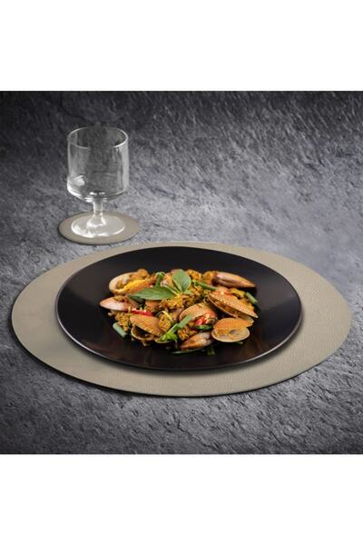 Viluxe خدمة أمريكية جلدية مستديرة كاملة 12 قطعة تتسع لـ 6 أشخاص