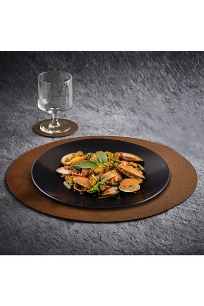 Esafe Home 16-частов американски сервиз от кожа, пълен кръгъл, за 8 души
