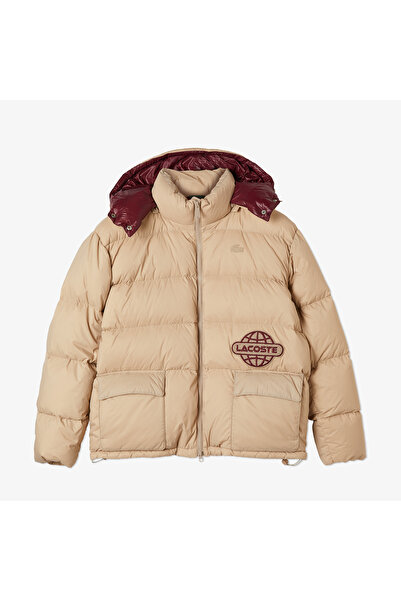 Lacoste Kapüşonlu Kapitone Kadın Bej Mont
