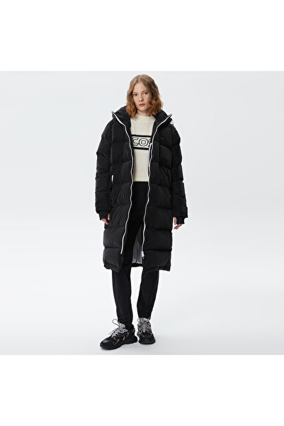 Lacoste Kadın Kapüşonlu Kapitone Siyah Mont