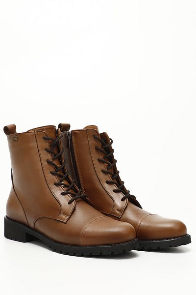 GÖNDERİ(R) Women's Mink Antique Zippered Rubber Sole Genuine Leather Boots